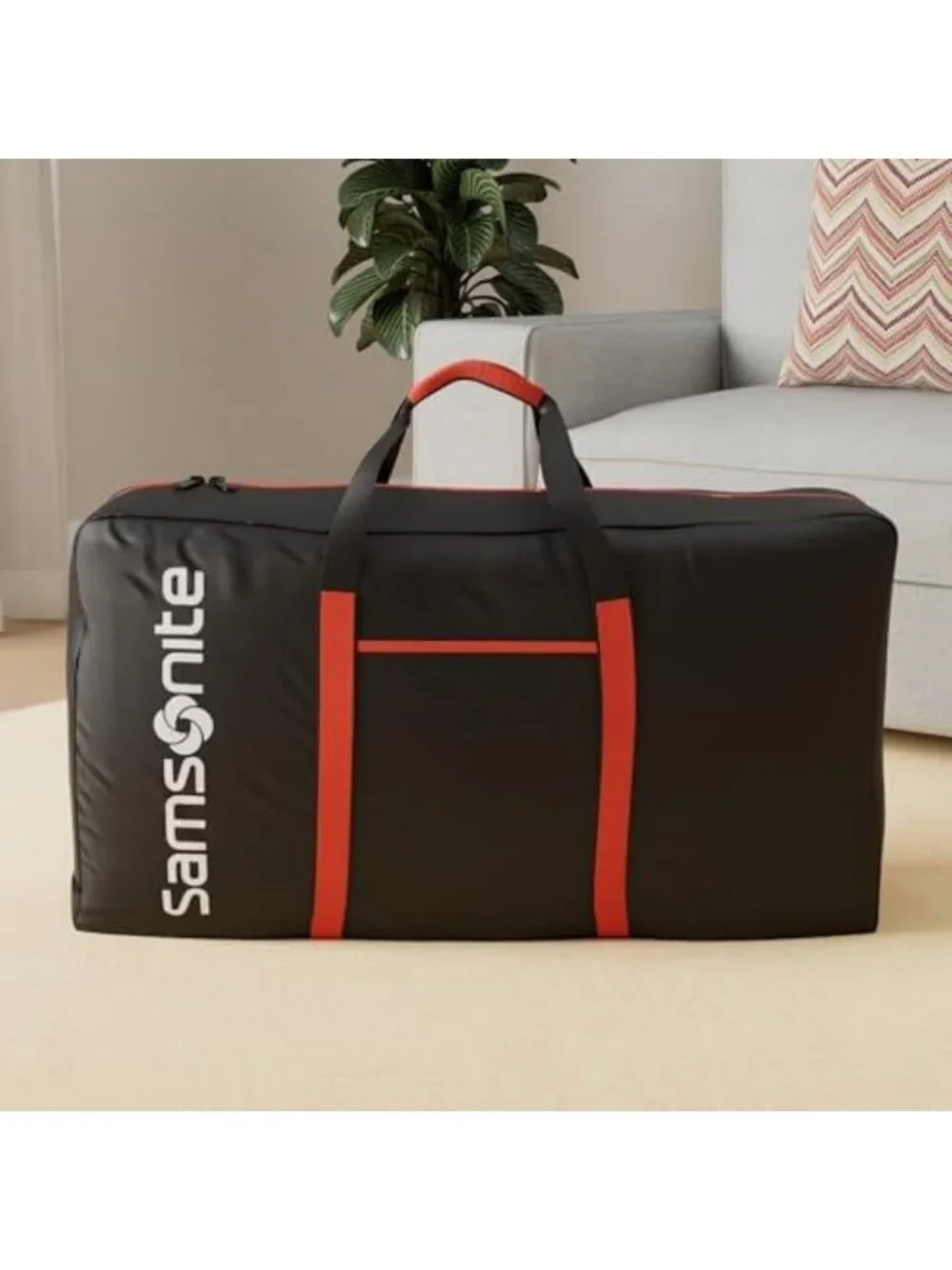 Spacious 32.5-Inch Black Duffel Bag - Perfect for Travel, Gym & Weekend Getaways